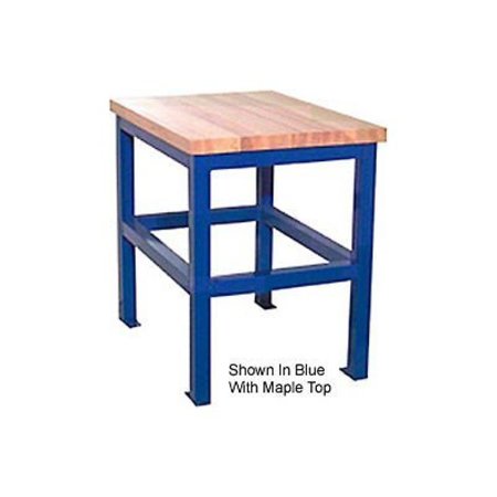 BUILT RITE BR Built-Rite Standard Shop Stand, Maple Butcher Block Square Edge, 24"W x 36"D x 24"H, Blue SS23A94-BL